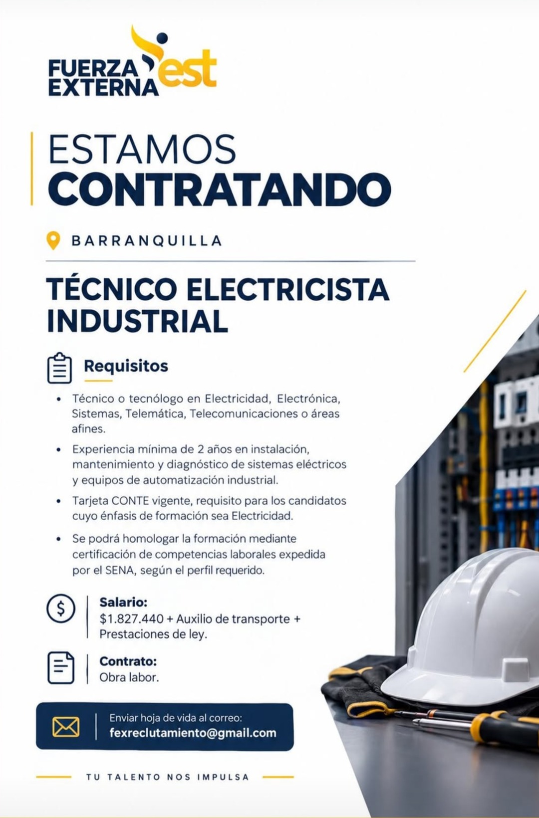 Técnico Electricista Industrial