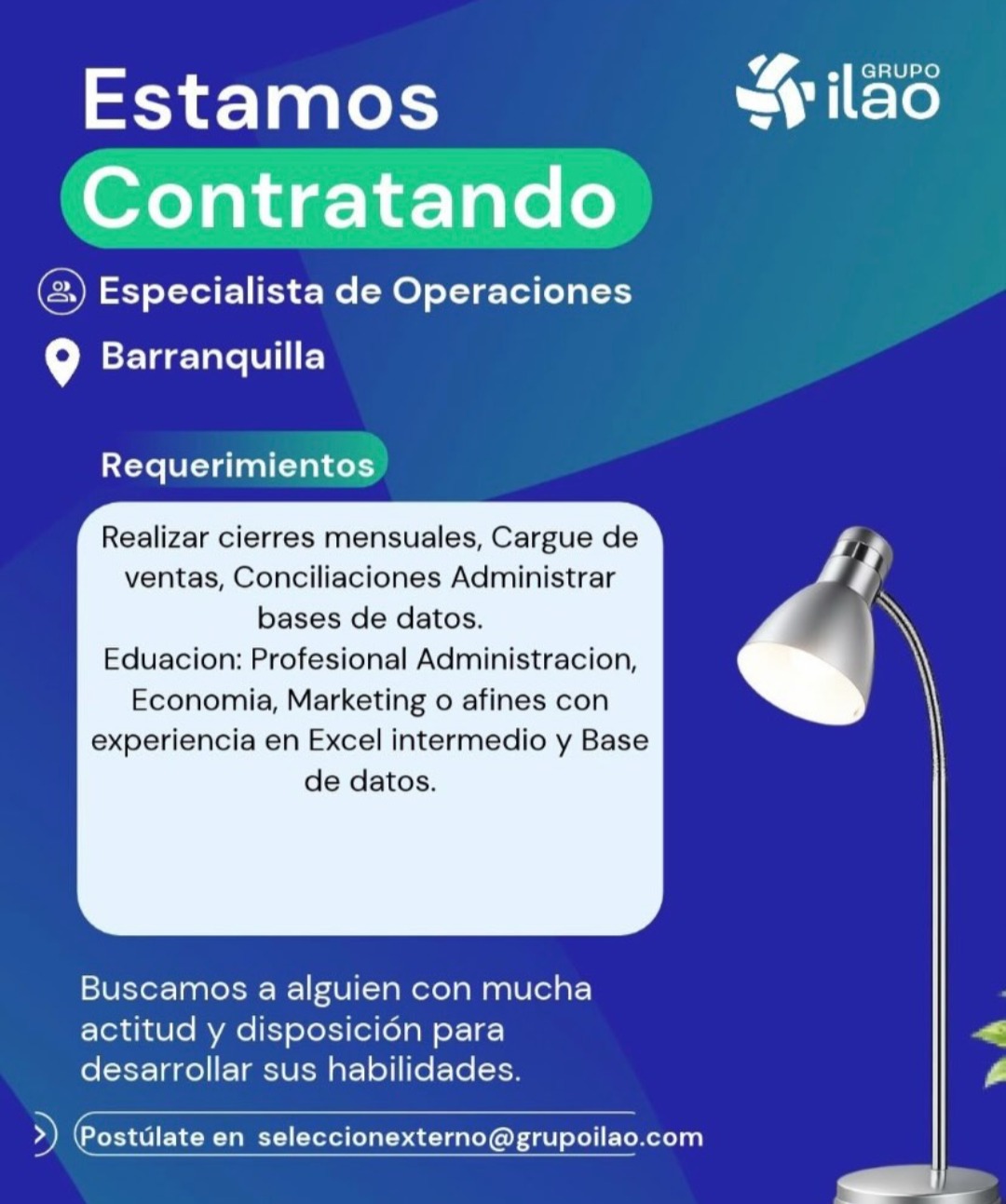 Especialista de Operaciones