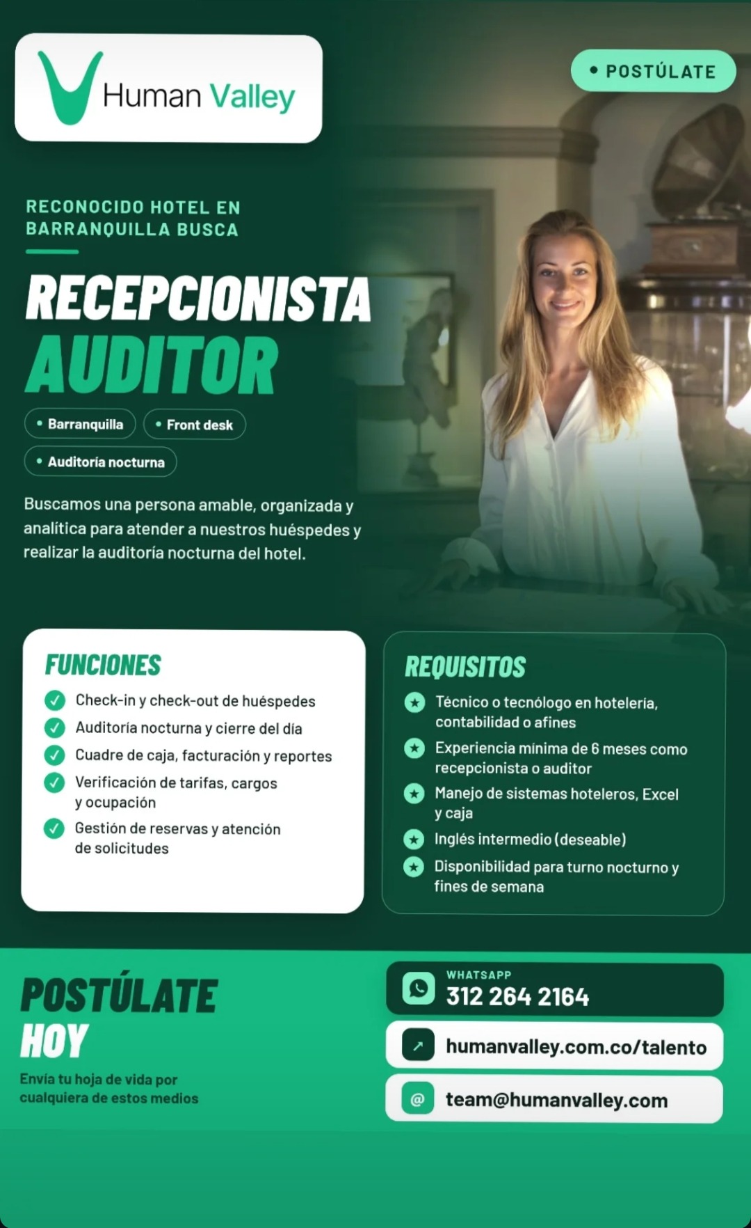 Recepcionista Auditor