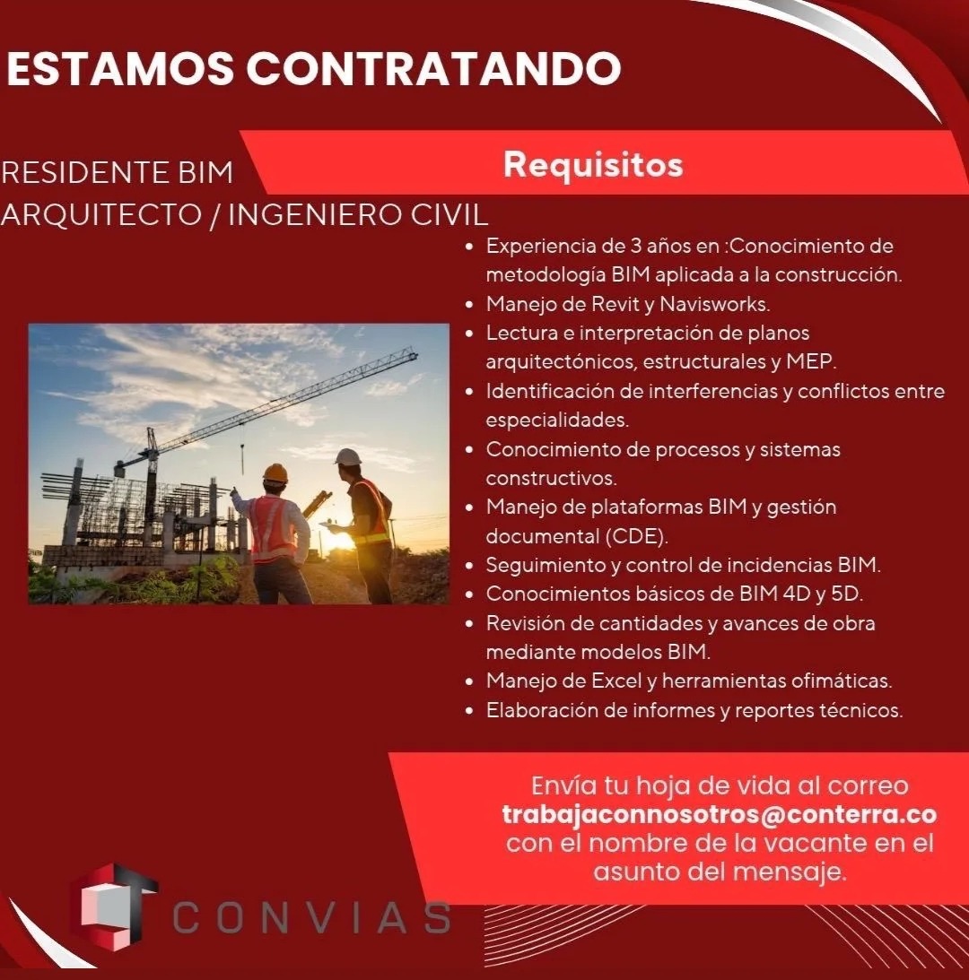 Residente BIM – Arquitecto / Ingeniero civil