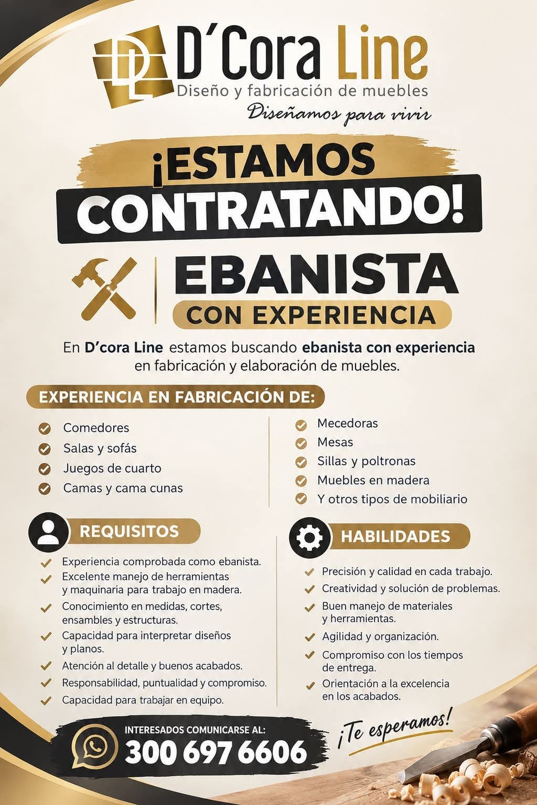 Ebanista con experiencia