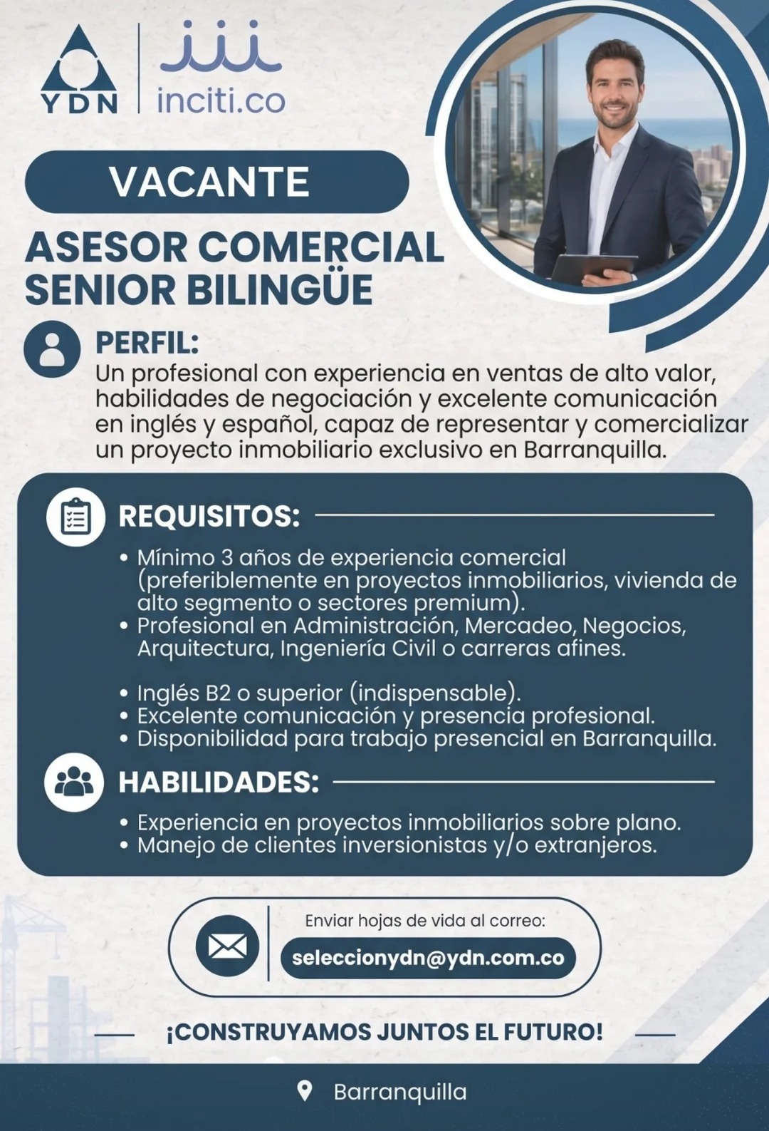 Asesor Comercial Senior Bilingüe