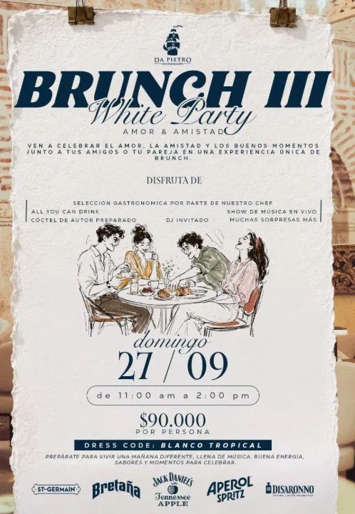 Da Pietro — Brunch III White Party (Amor & Amistad)