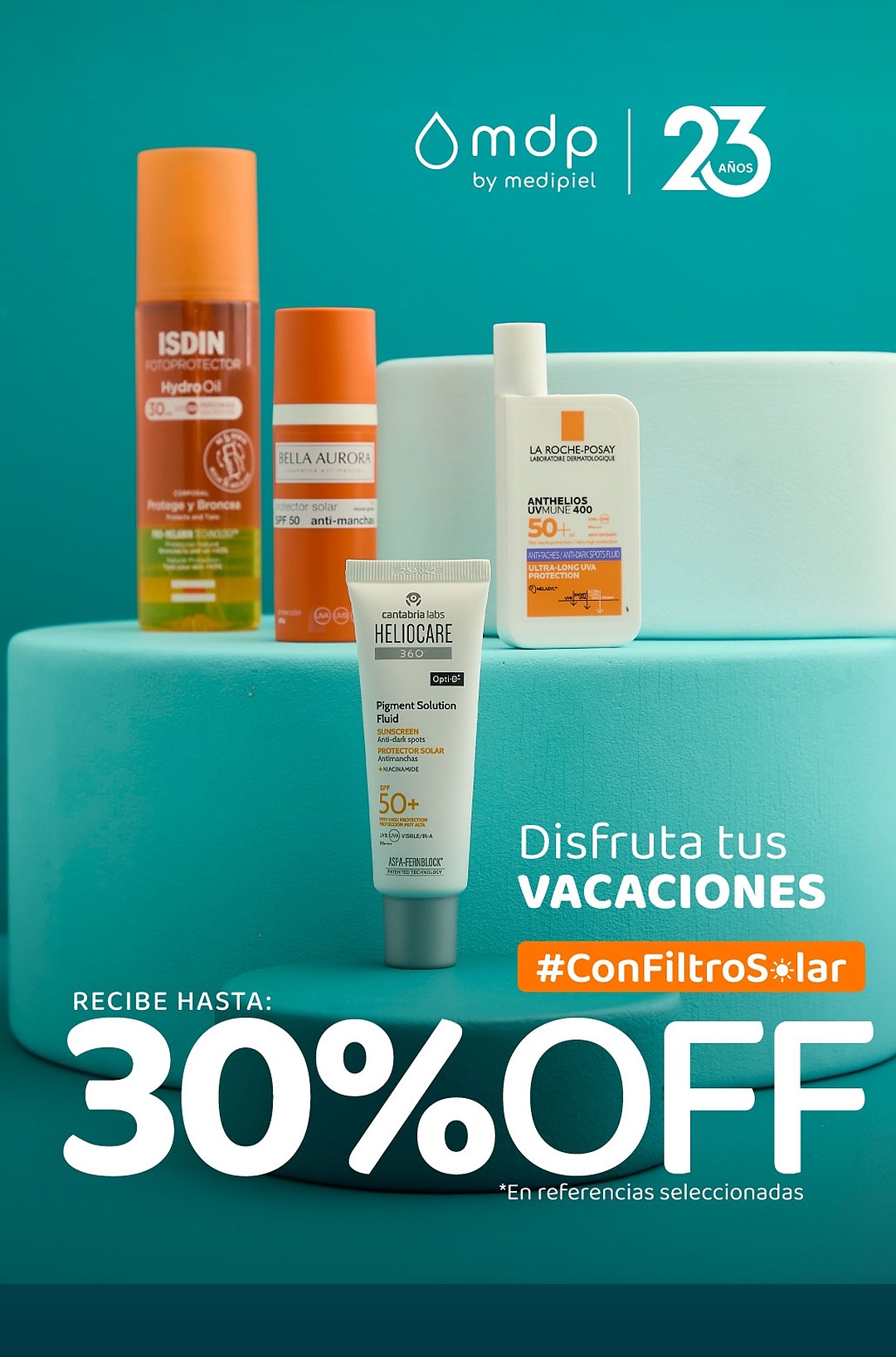 Hasta 30% OFF en protección solar — MediPiel