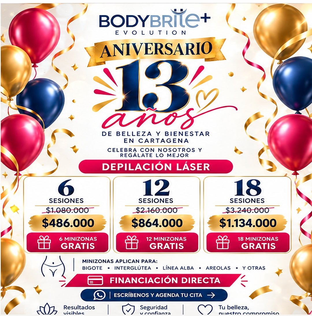 13 años: depilación láser desde $486.000 — BodyBrite