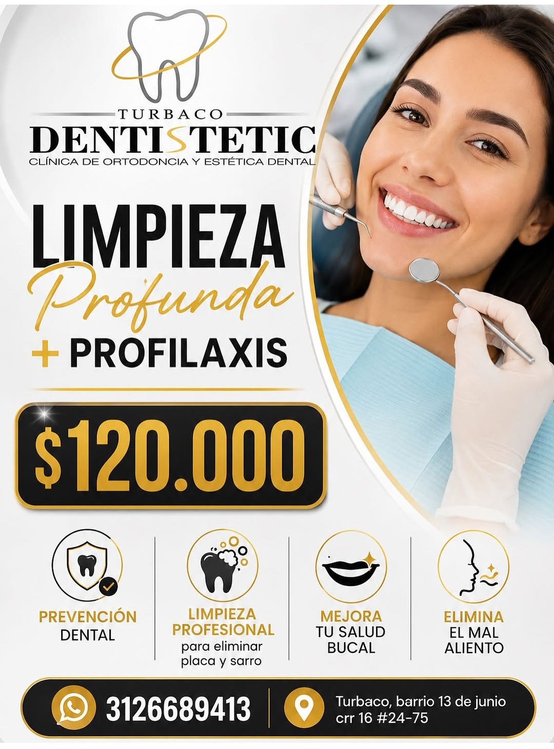 Limpieza dental $120.000 — Turbaco Dentistetic