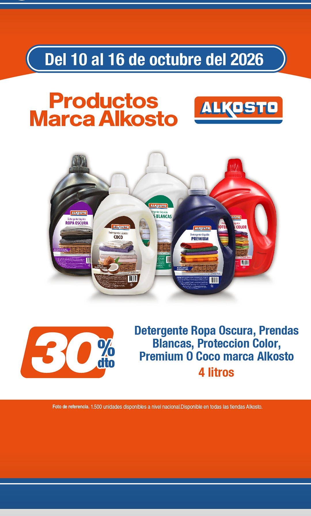 Detergente líquido 4 L 30% dto — Alkosto