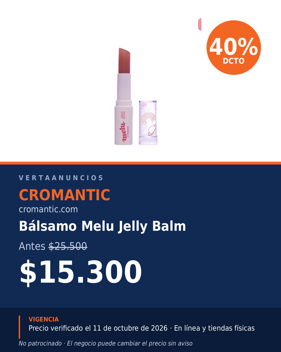 Bálsamo Melu Jelly Balm: $15.300 — Cromantic