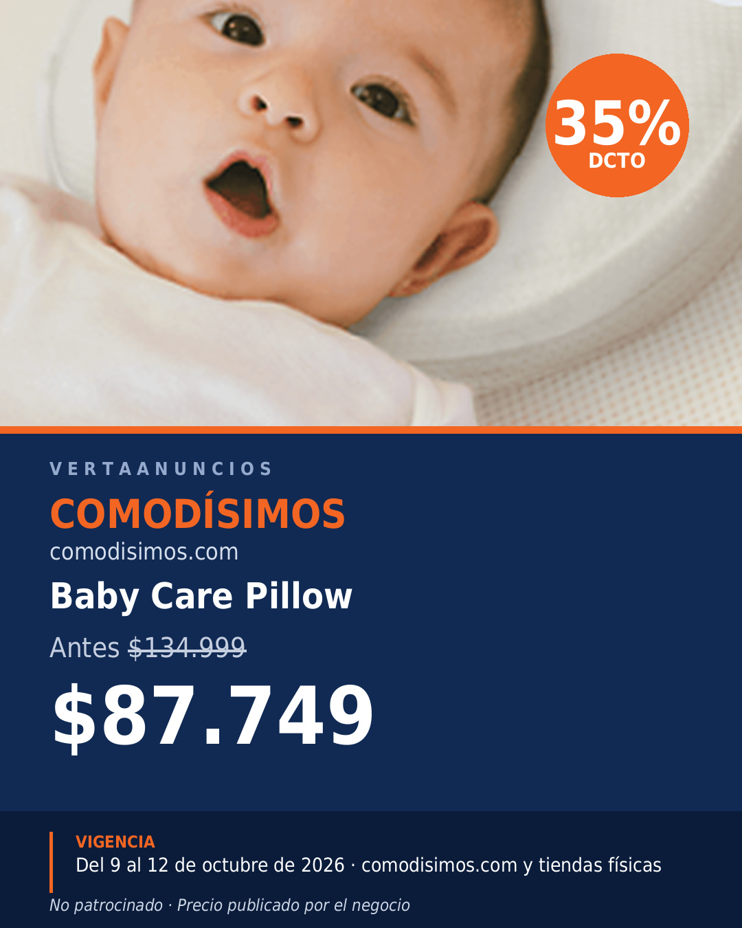 Baby Care Pillow: $87.749 — Comodísimos