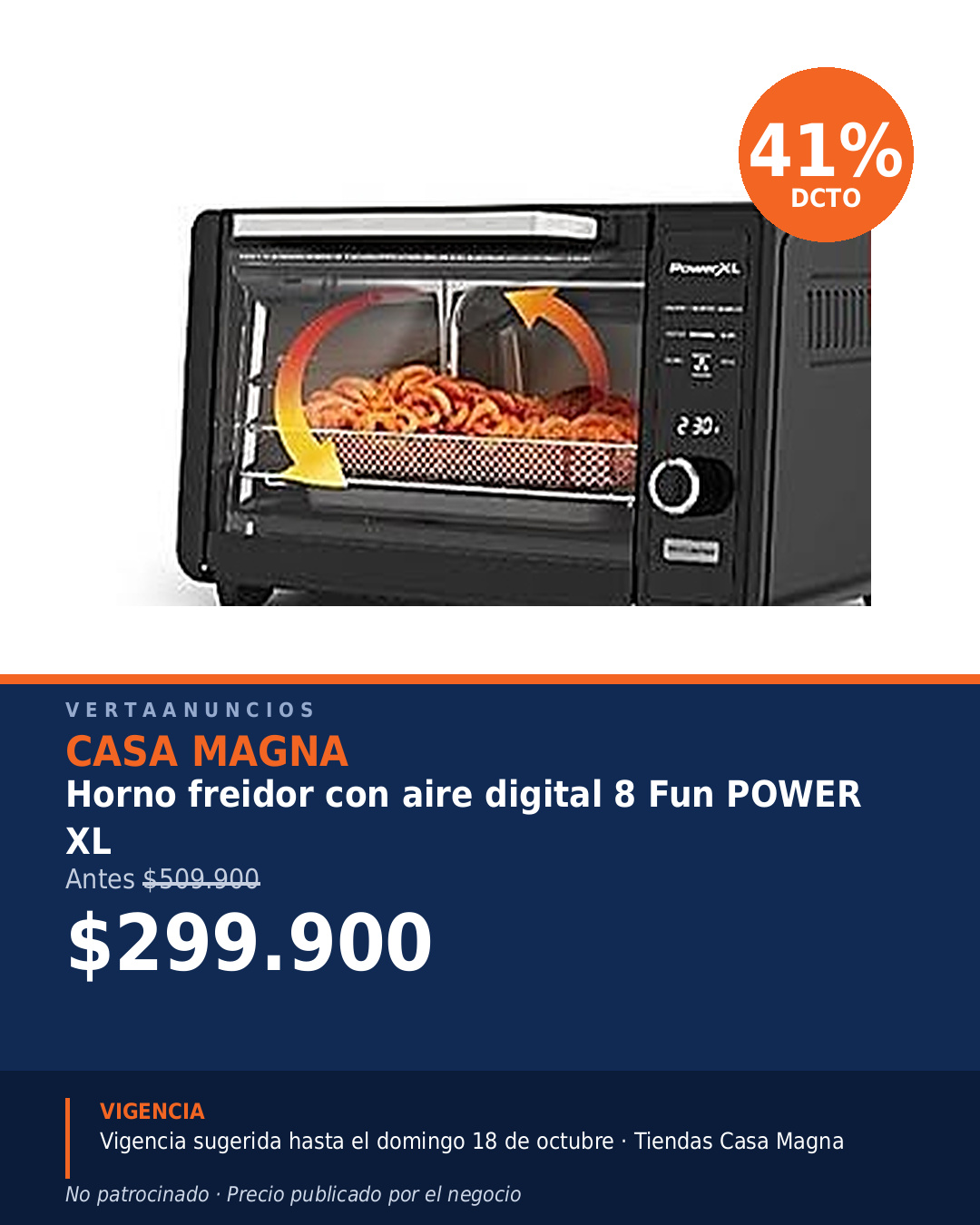 Horno freidor con aire digital 8 Fun POWER XL — Casa Magna