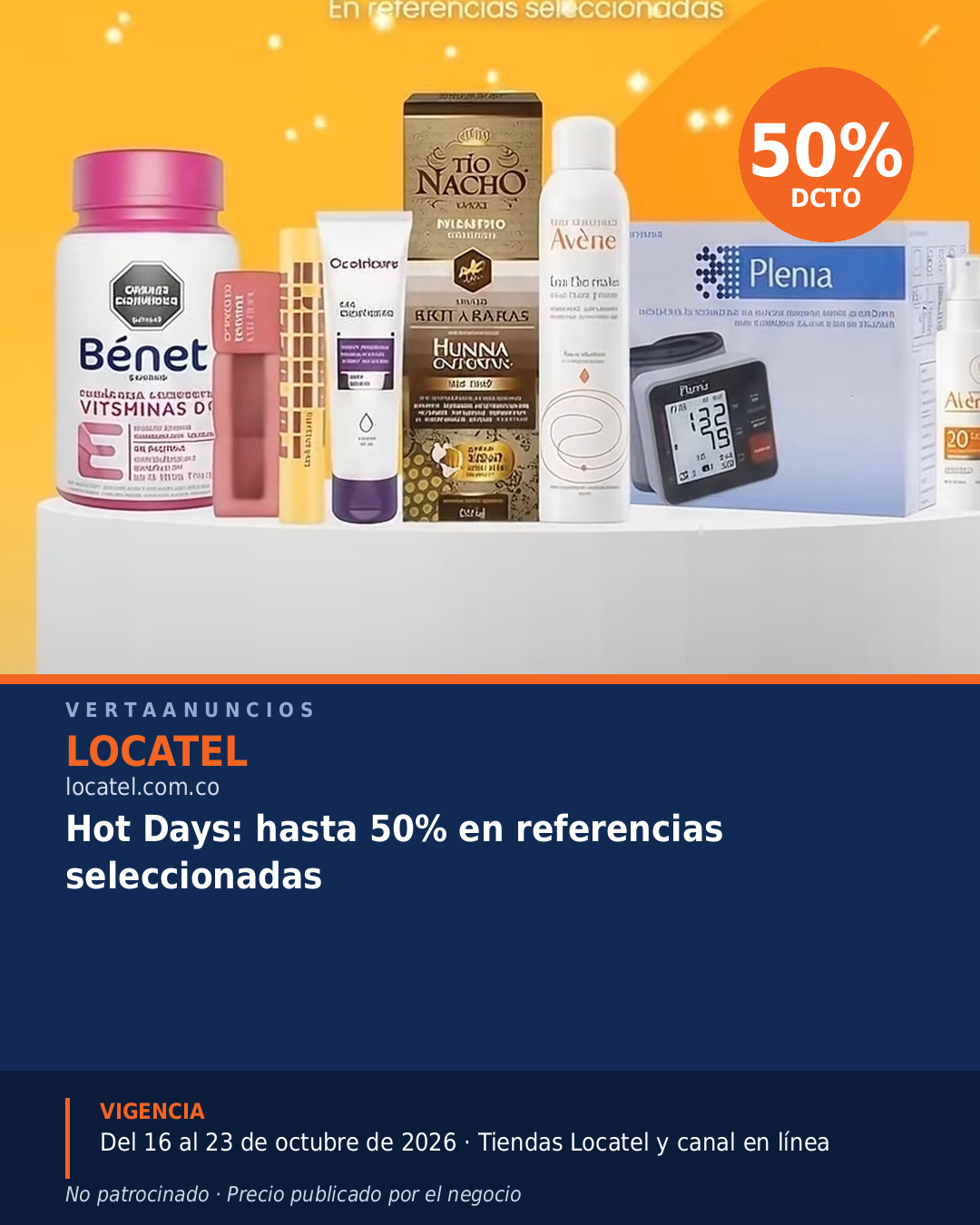 Hot Days: hasta 50% en referencias seleccionadas — Locatel