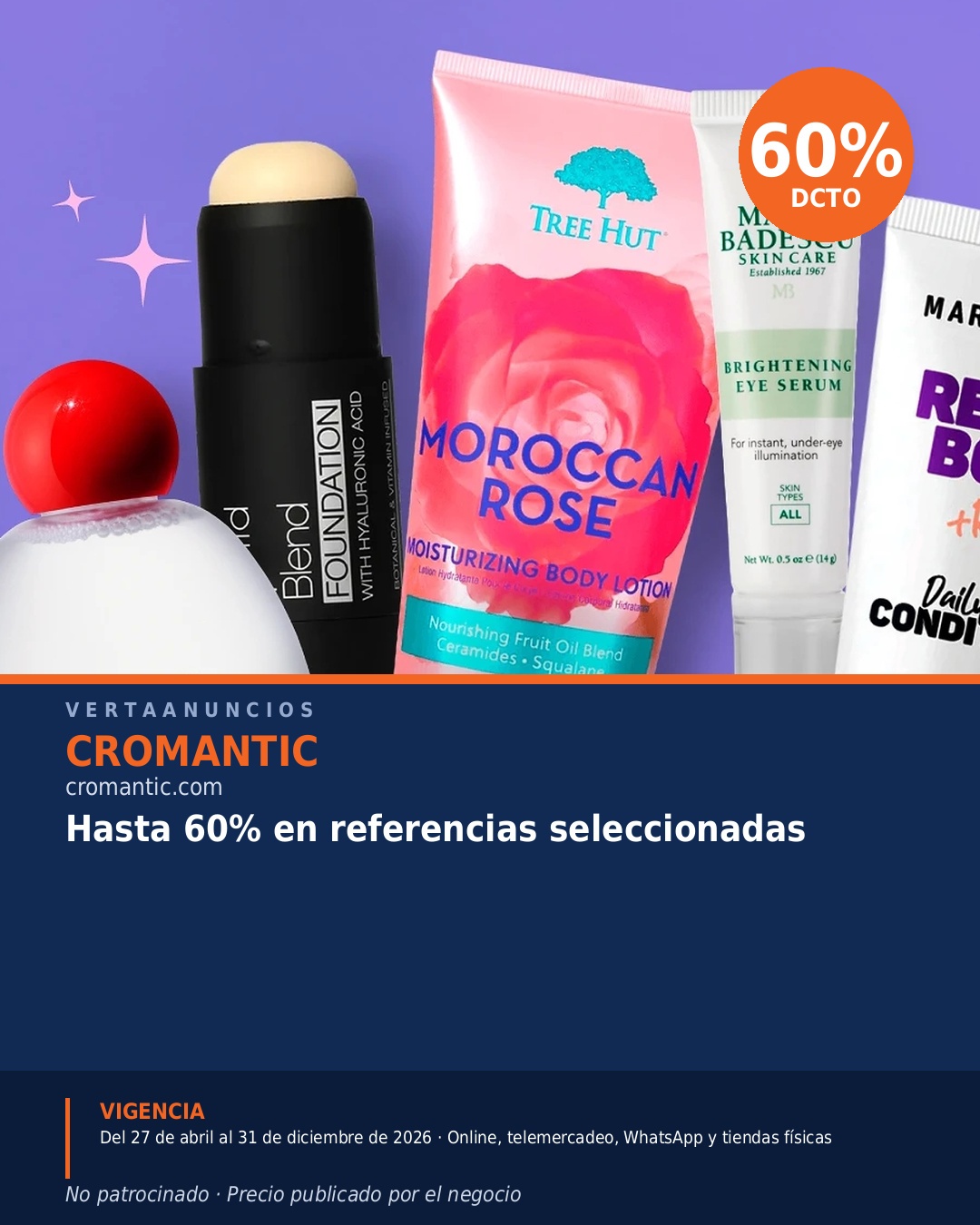 Hasta 60% en referencias seleccionadas — Cromantic
