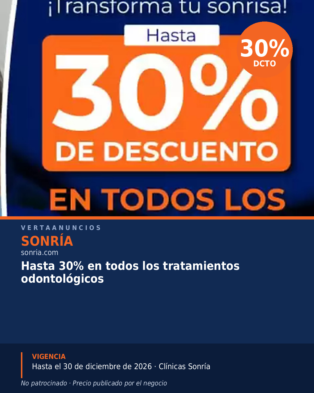 Hasta 30% en todos los tratamientos odontológicos — Sonría