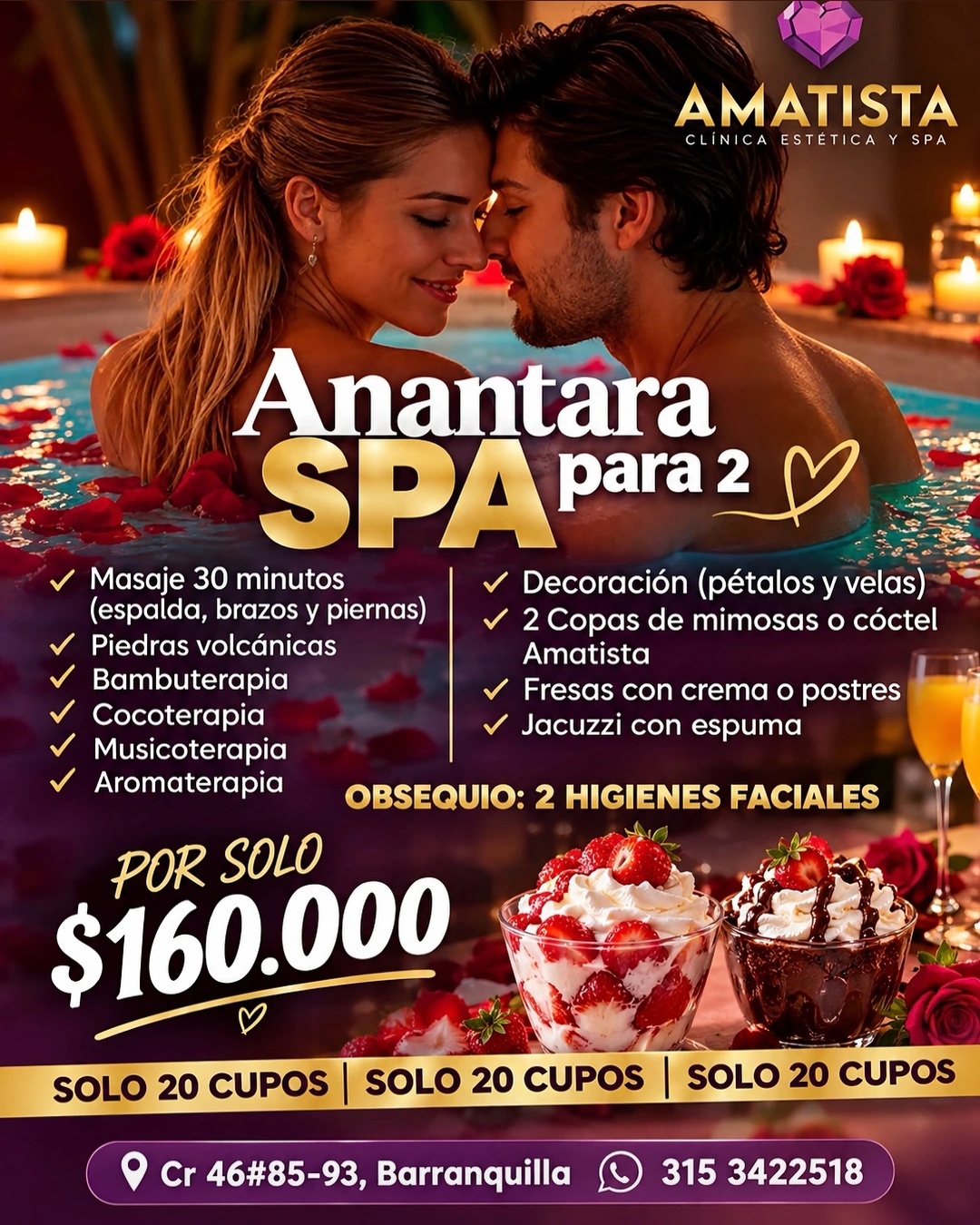 Anantara SPA para 2 por $160.000 — Amatista Clínica Estética y Spa