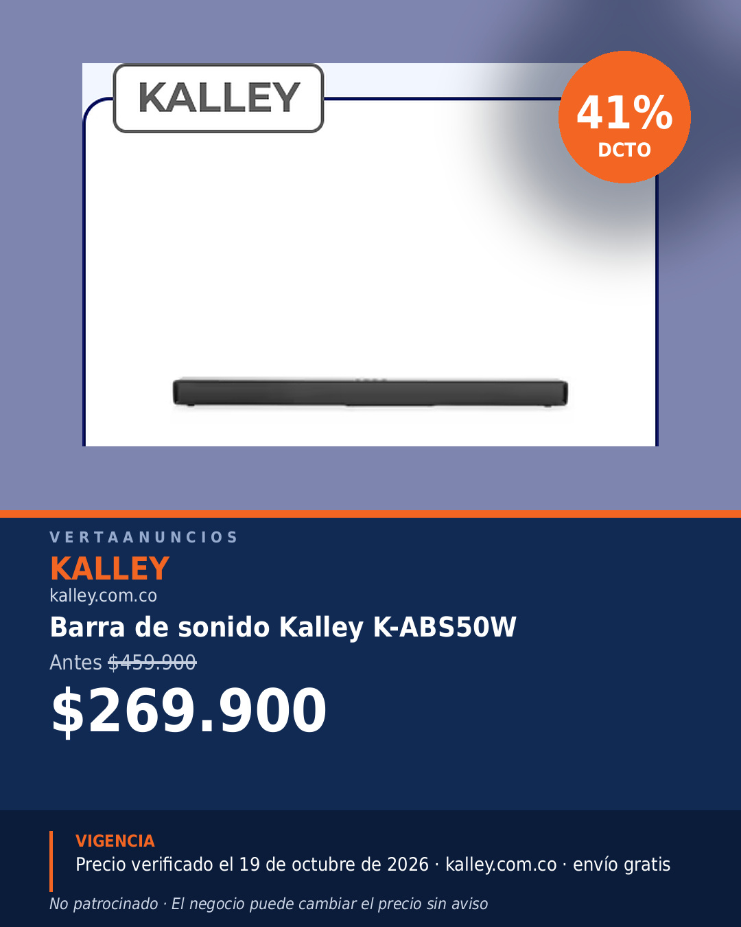 Barra de sonido Kalley K-ABS50W — Kalley