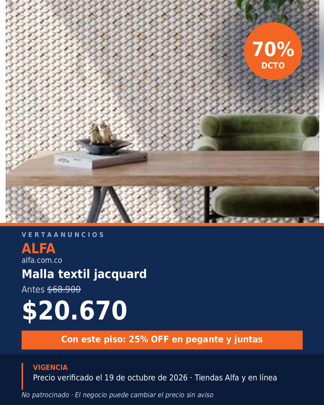 Malla textil jacquard — Alfa