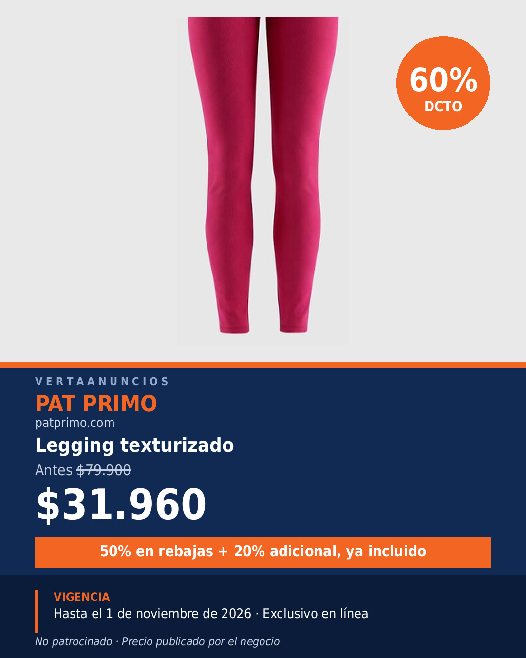Legging texturizado — Pat Primo