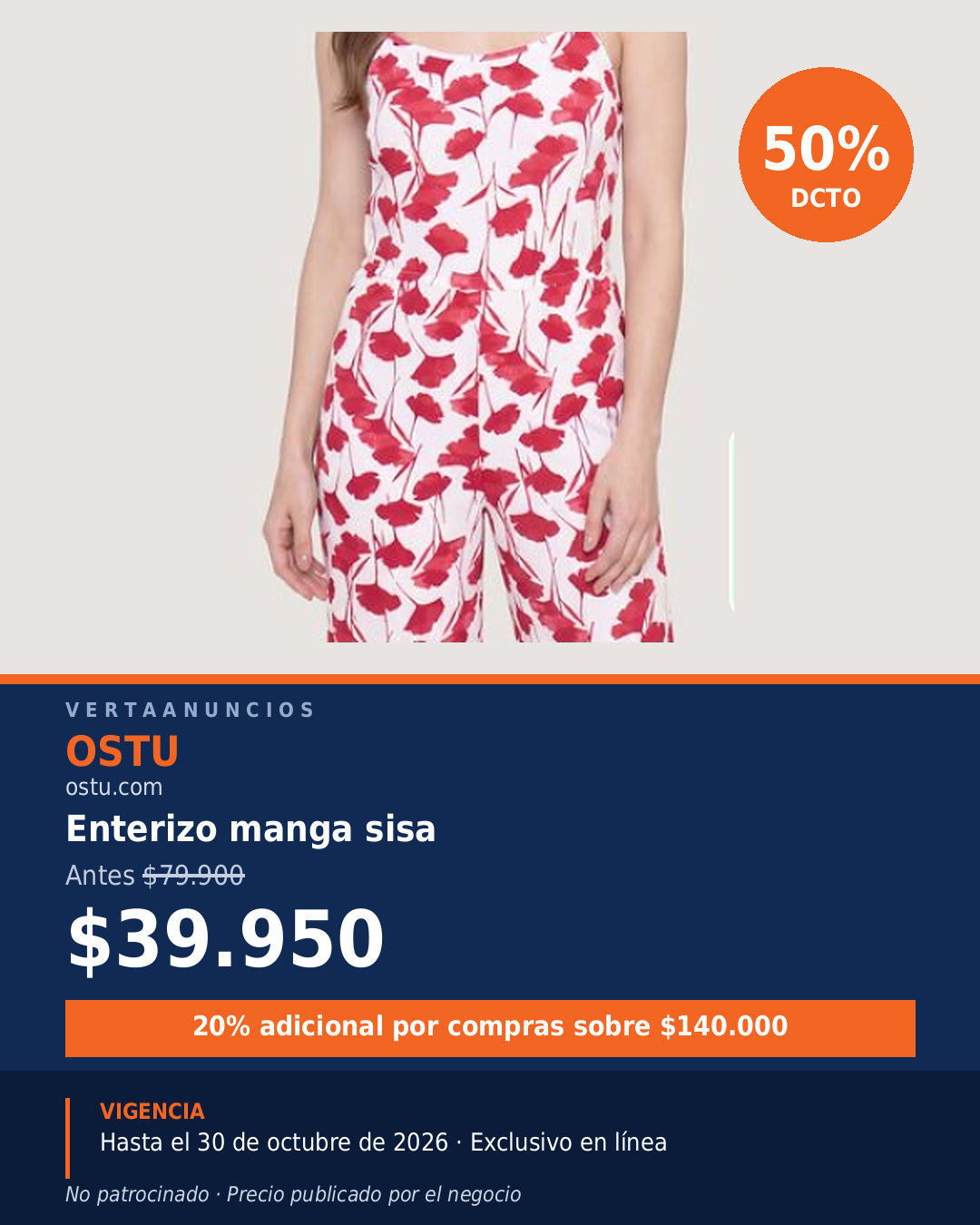 Enterizo manga sisa — OSTU
