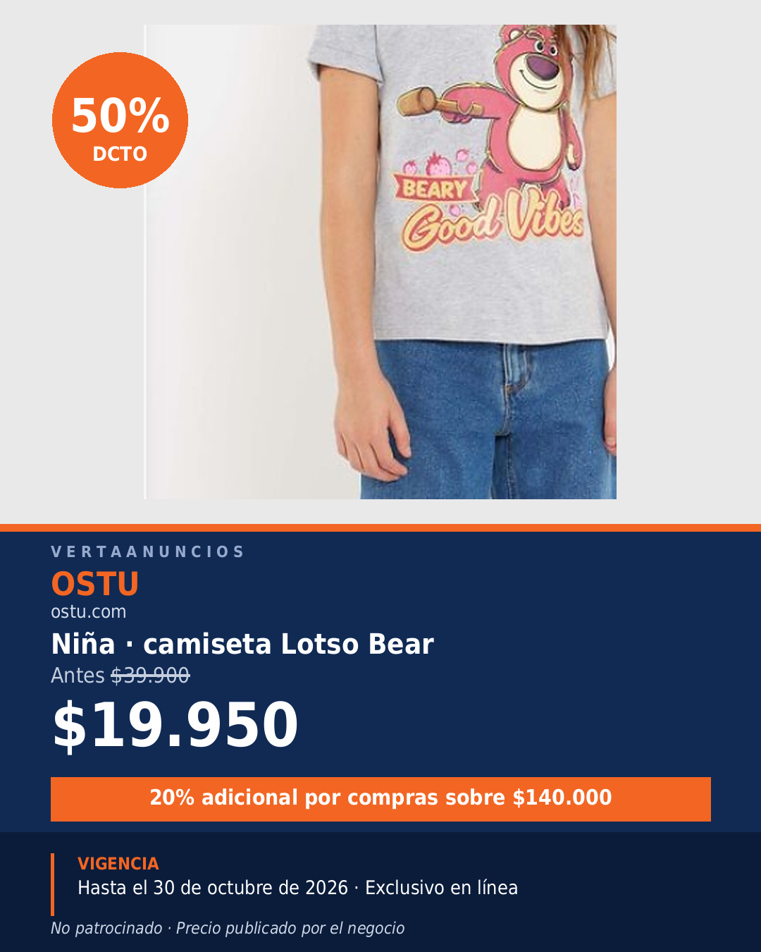 Niña · camiseta Lotso Bear — OSTU