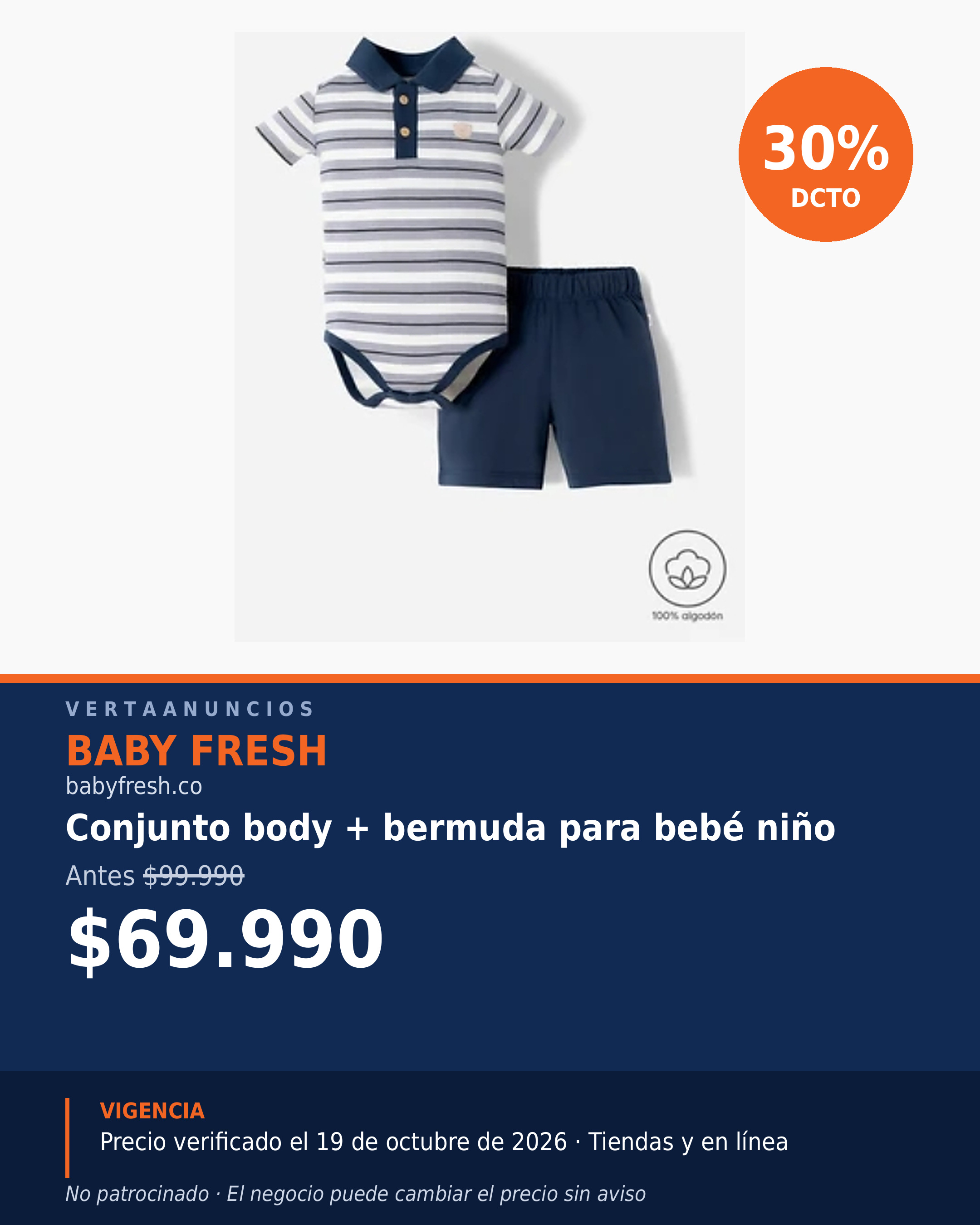 Conjunto body + bermuda para bebé niño — Baby Fresh