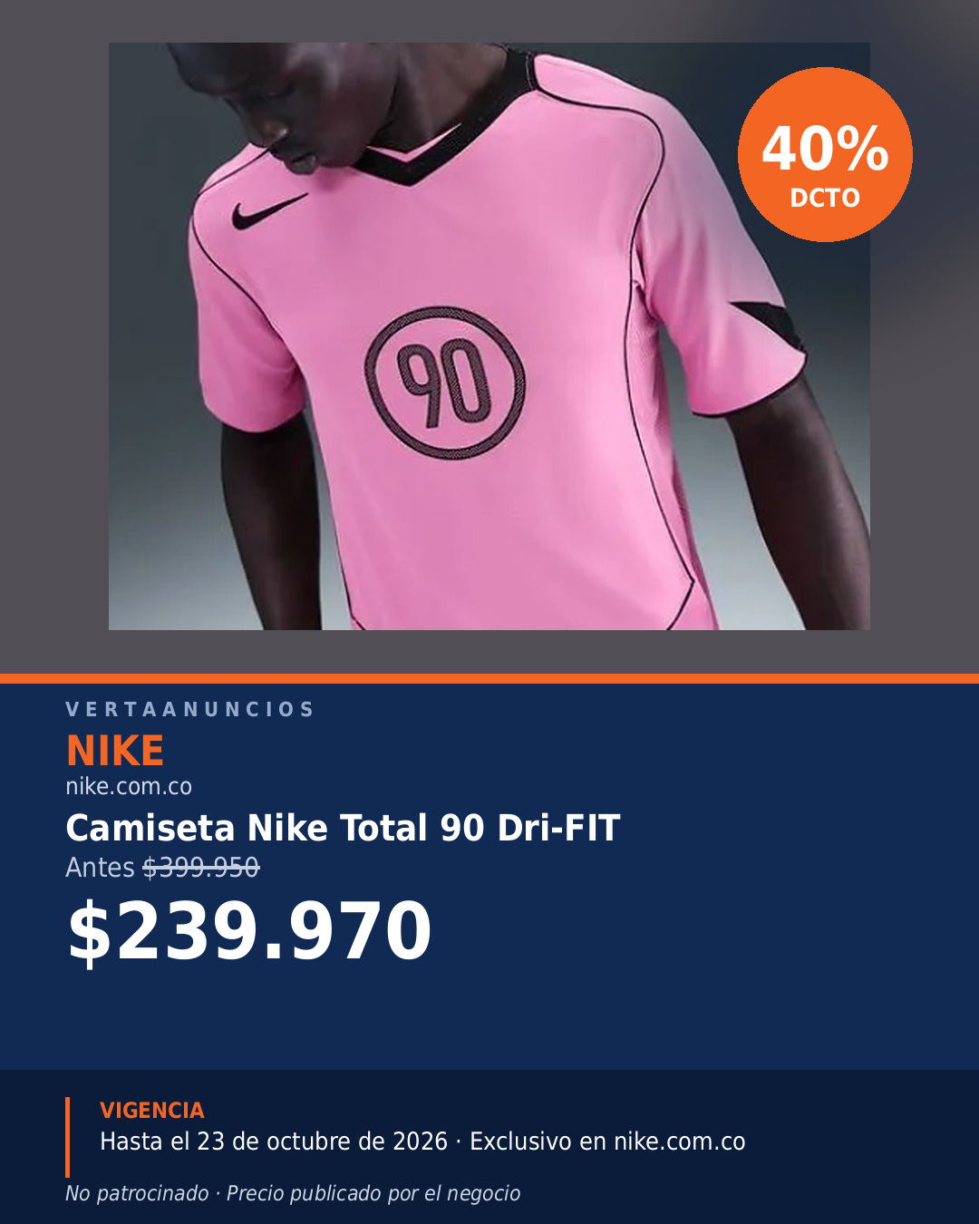 Camiseta Nike Total 90 Dri-FIT — Nike