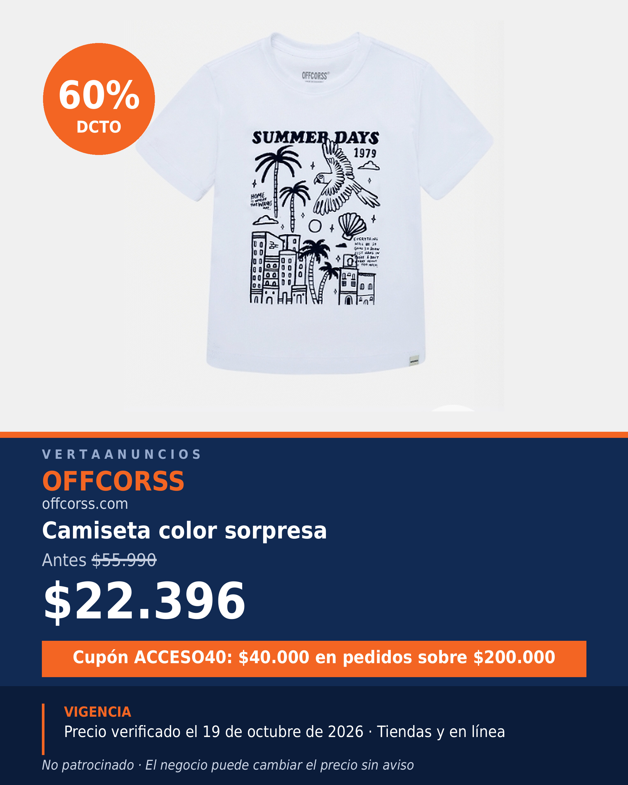 Camiseta color sorpresa — OFFCORSS