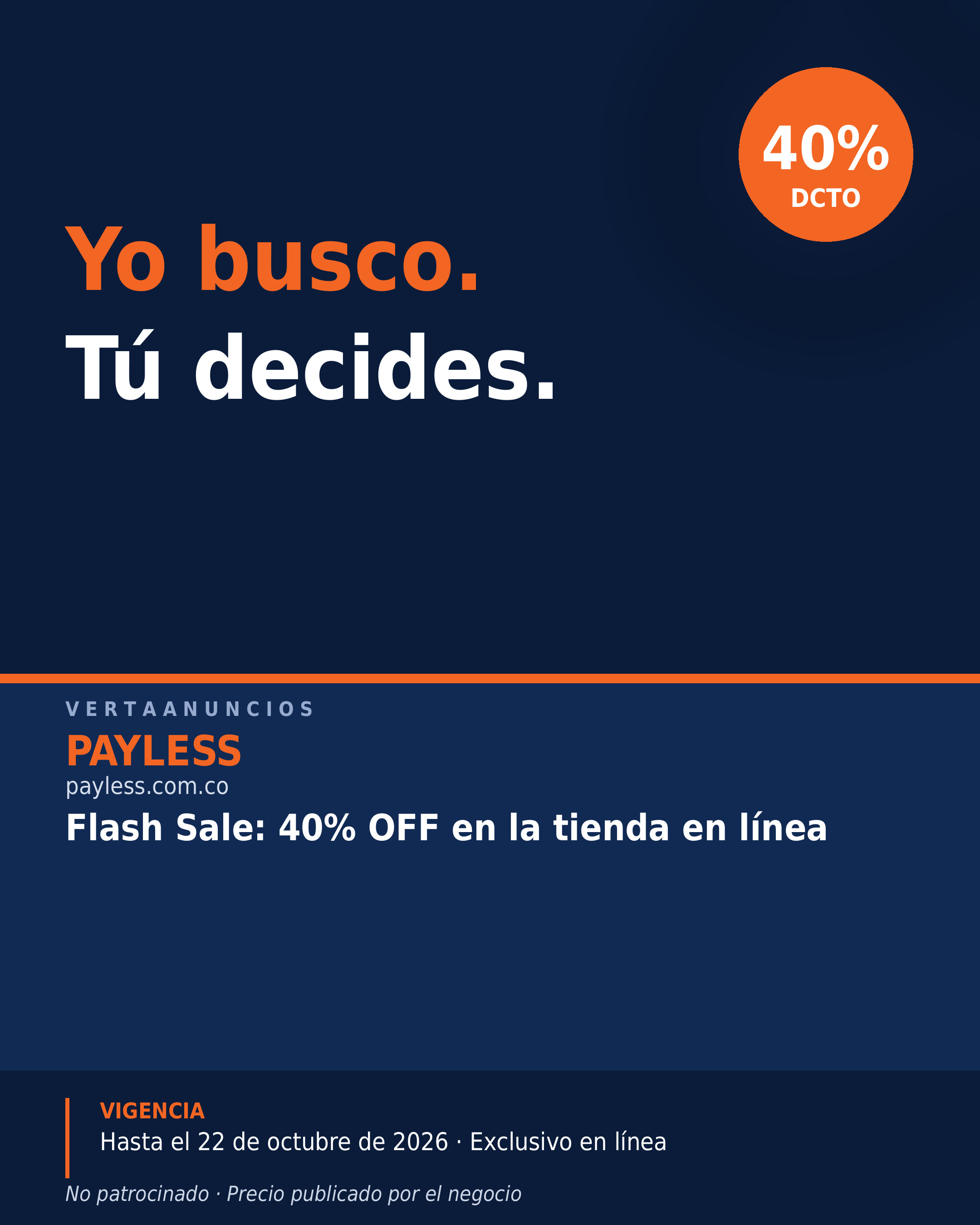 Flash Sale: 40% OFF en la tienda en línea — Payless