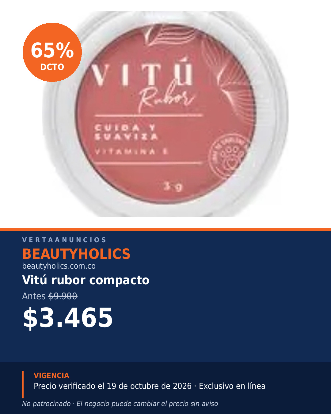 Vitú rubor compacto — Beautyholics