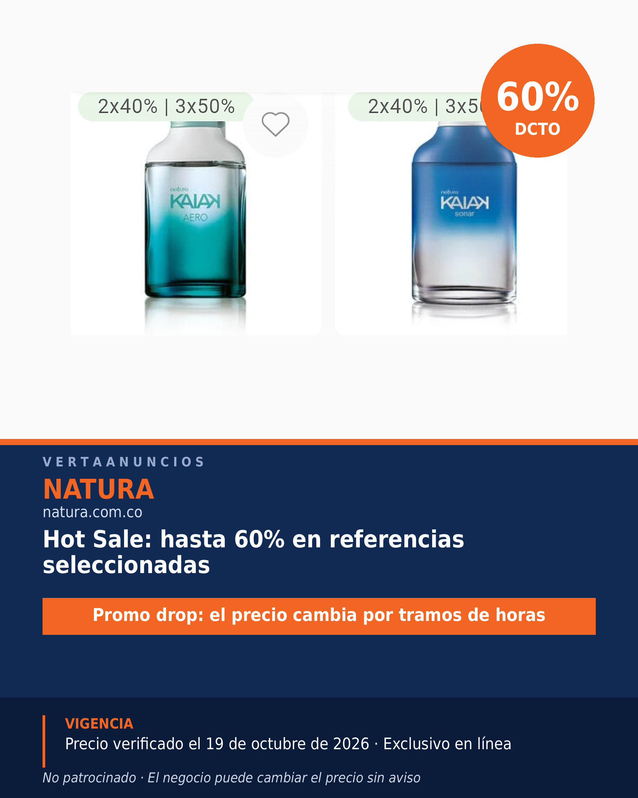 Hot Sale: hasta 60% en referencias seleccionadas — Natura