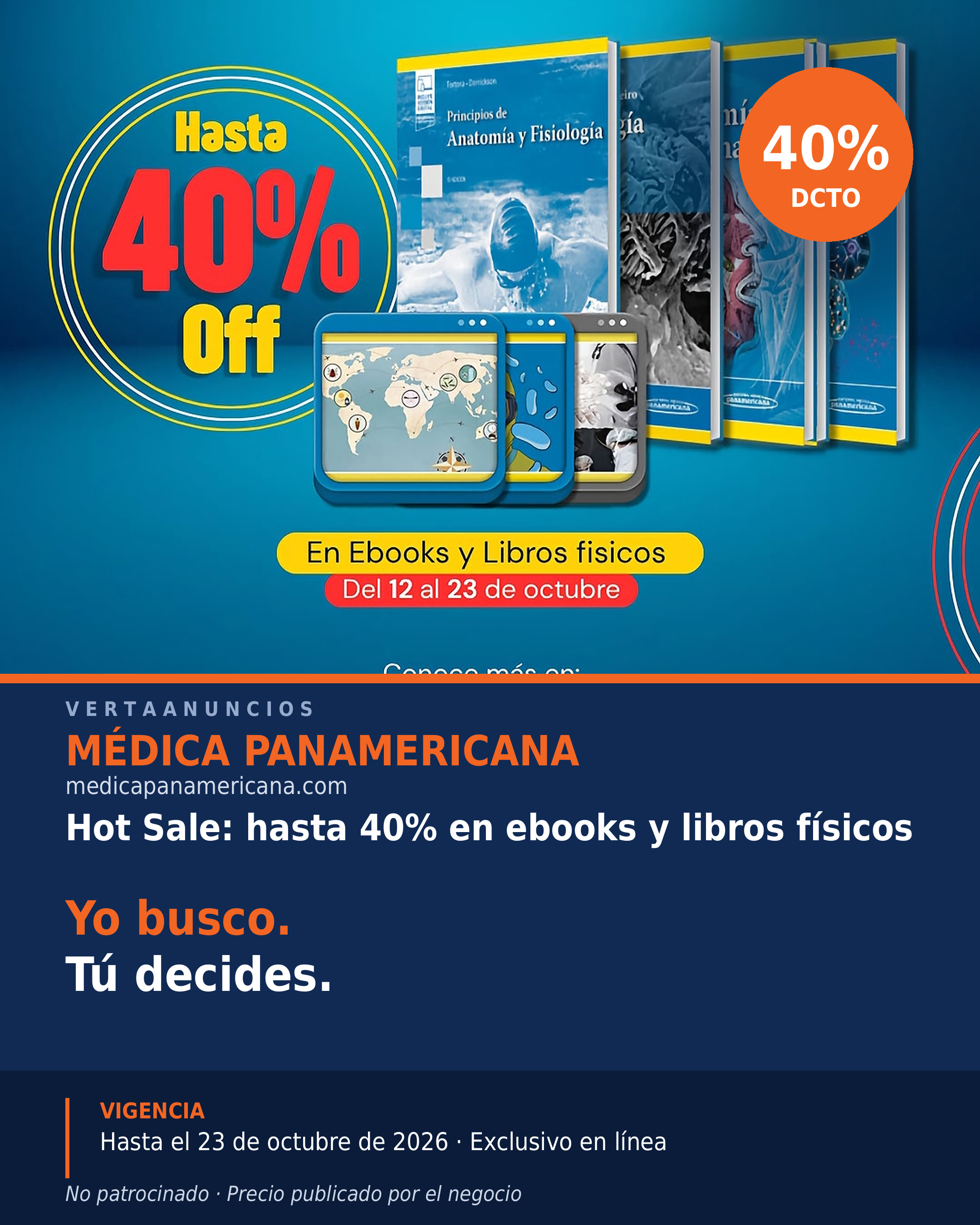 Hot Sale: hasta 40% en ebooks y libros físicos — Médica Panamericana