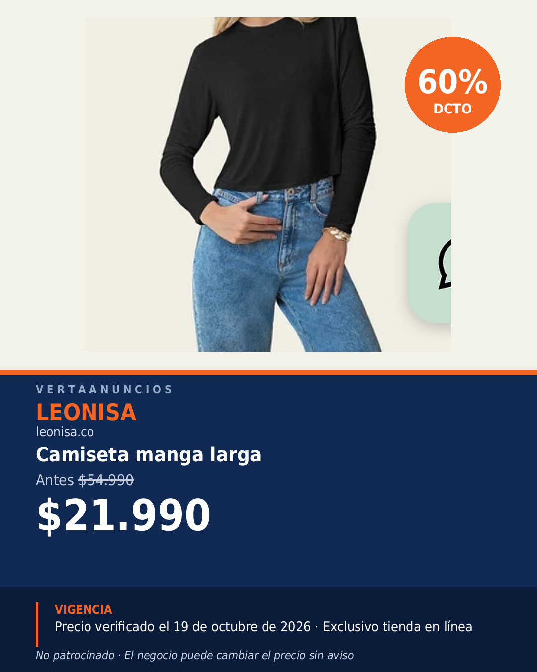 Camiseta manga larga — Leonisa