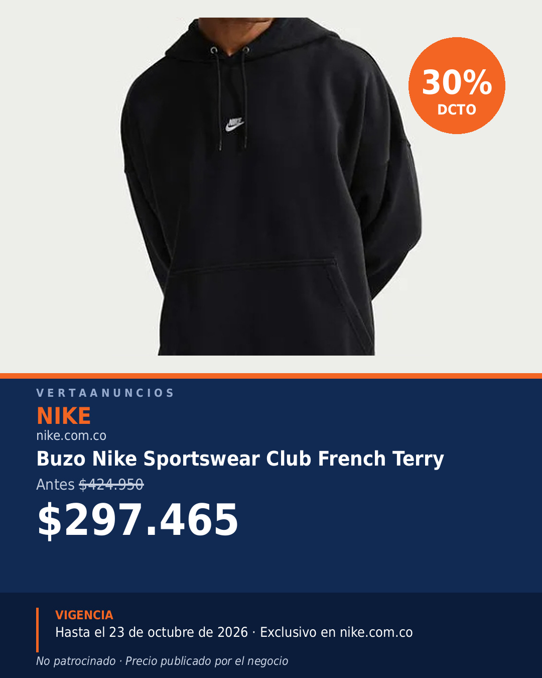 Buzo Nike Sportswear Club French Terry — Nike