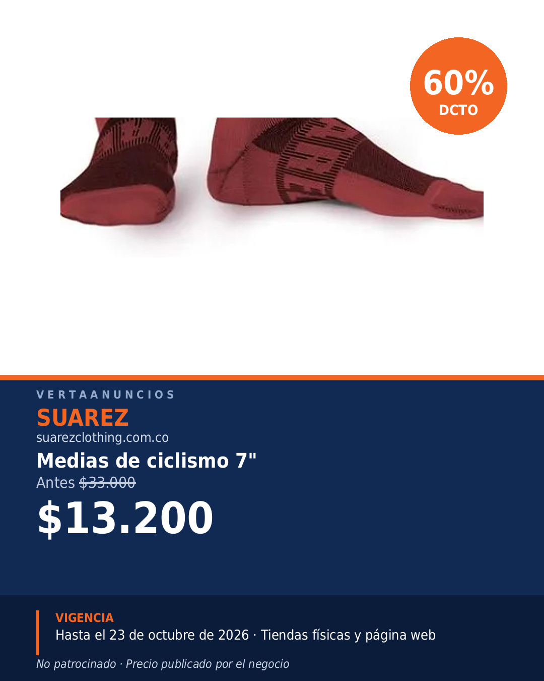 Medias de ciclismo 7" — Suarez